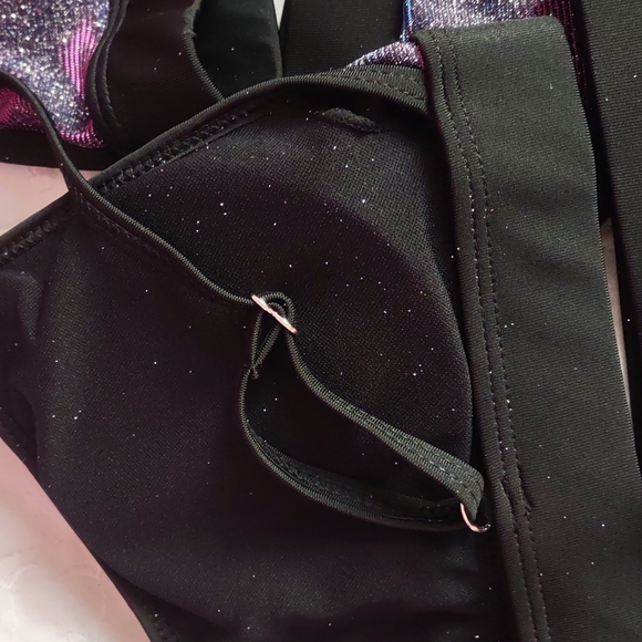 Women’s H.P.Galaxy Starry Night Lurex high-waist bottom cami top  Bikini - Picture 5 of 11